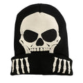 AliExpress Cross Border Skull Luminous Knitted Hat Skull Skeleton Hat Cap Halloween Decoration
