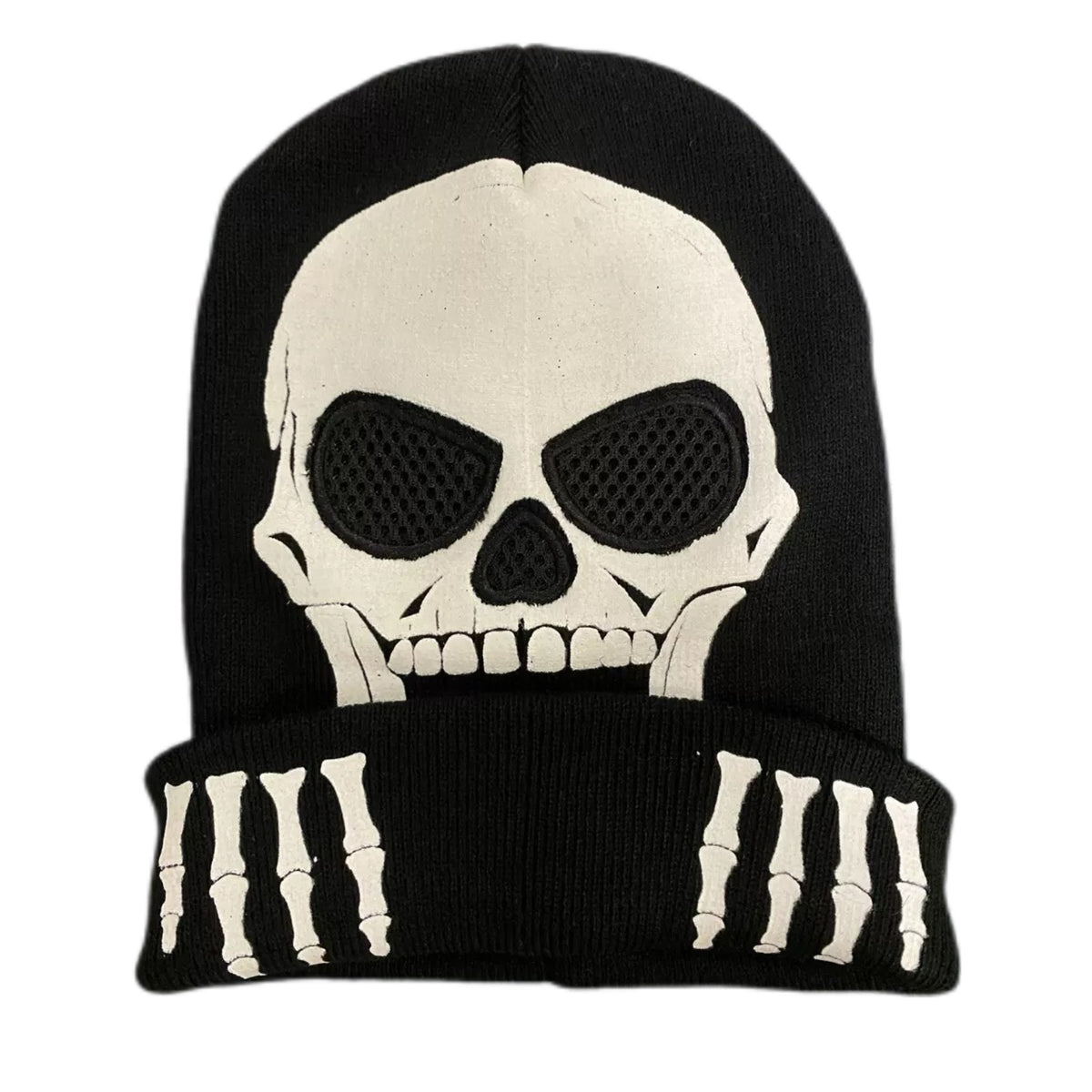 AliExpress Cross Border Skull Luminous Knitted Hat Skull Skeleton Hat Cap Halloween Decoration