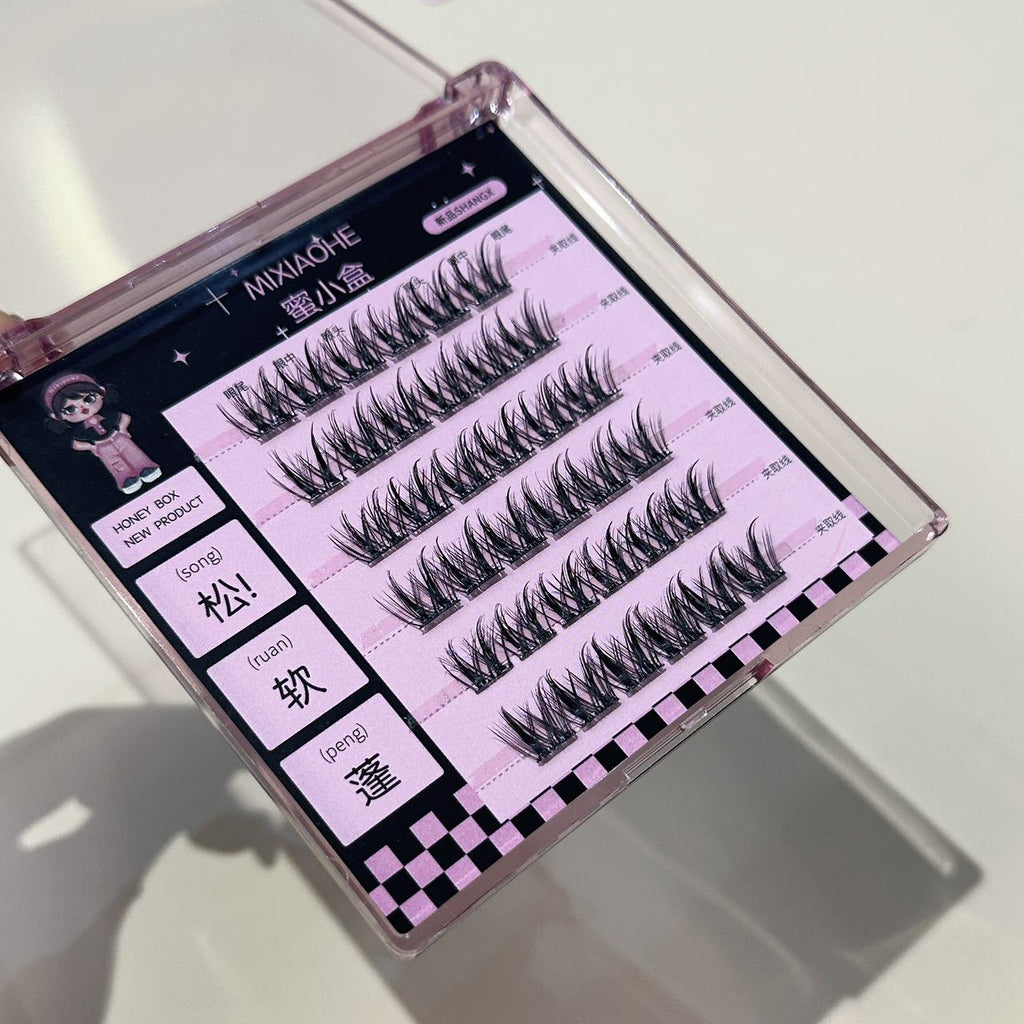 Honey small box of beautiful mice ~ curled up on the mirror natural false eyelashes single cluster glue-free natural pseudo plain daily women