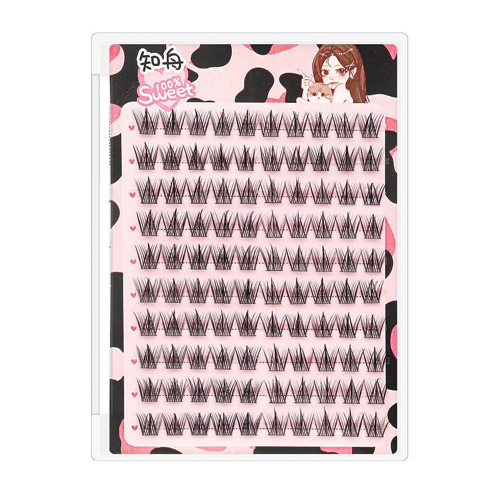 [No glue] 10 rows of super-large capacity pure wild little devil false eyelashes thick photogenic mixed lazy trilogy