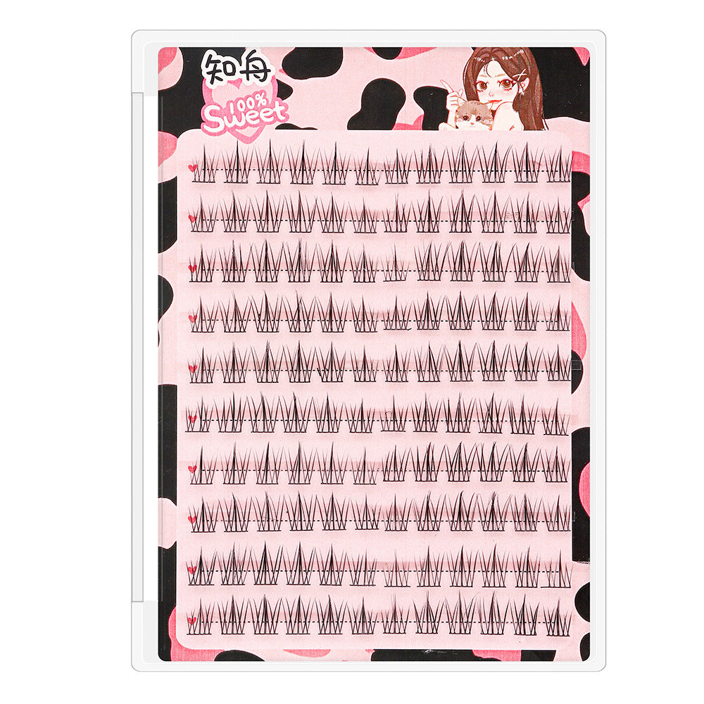 [No glue] 10 rows of super-large capacity pure wild little devil false eyelashes thick photogenic mixed lazy trilogy