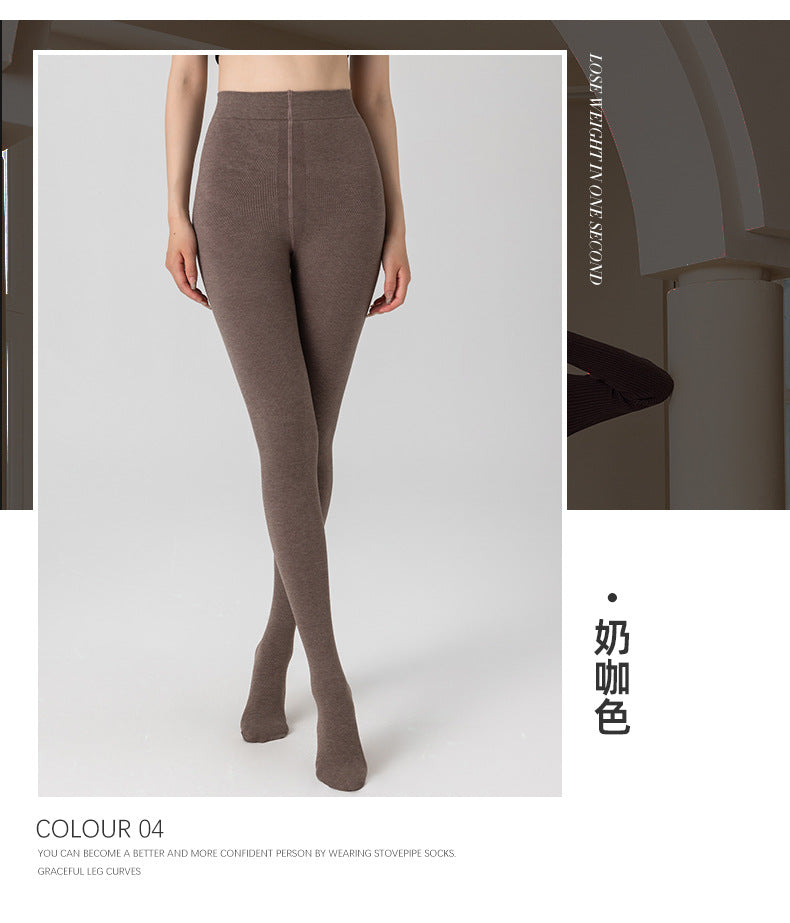 Cotton Leggings Women's Autumn and Winter Outer Wear Warm Light Leg Artifact Women's Black fleece-lined Thickened Pantyhose Wholesale
