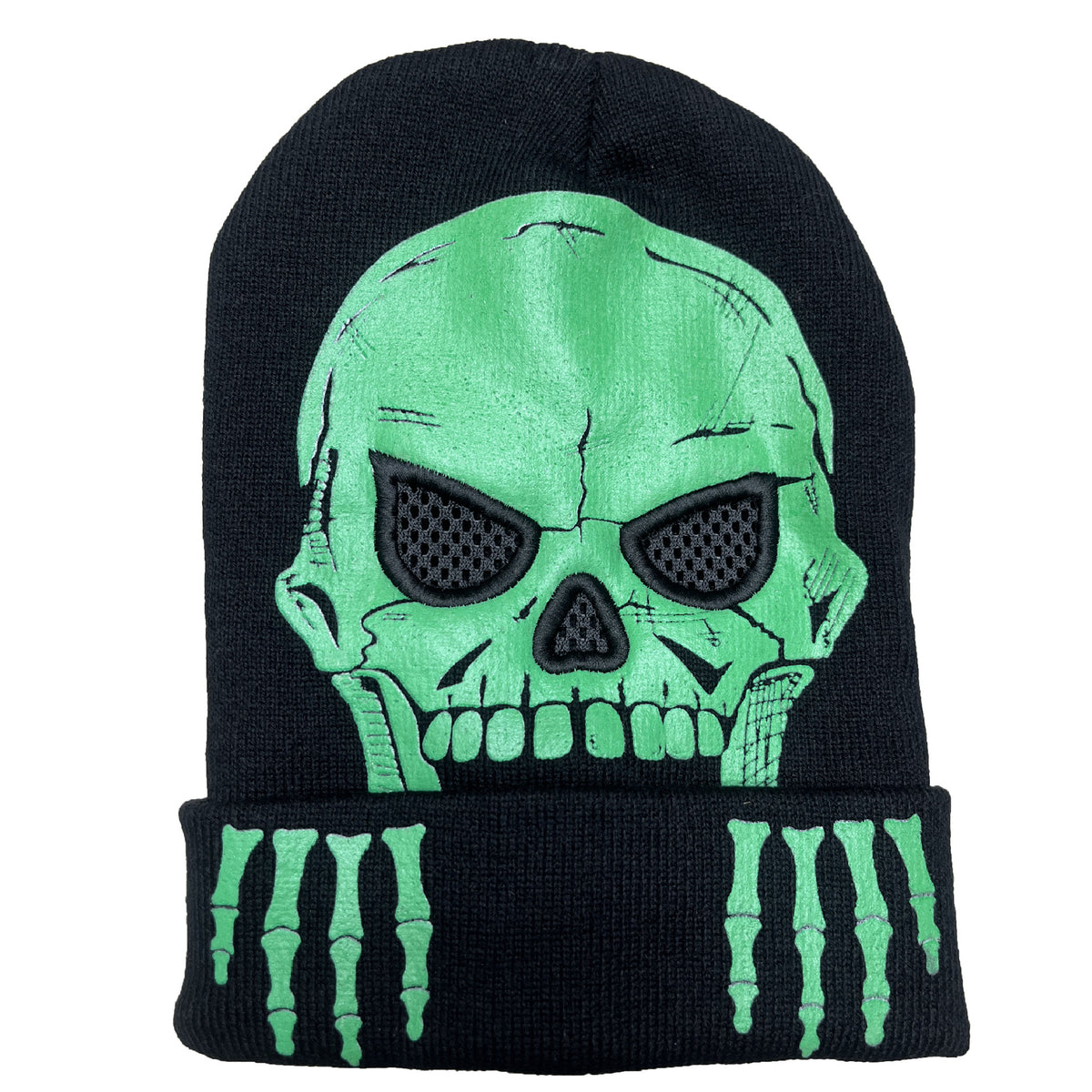 AliExpress Cross Border Skull Luminous Knitted Hat Skull Skeleton Hat Cap Halloween Decoration