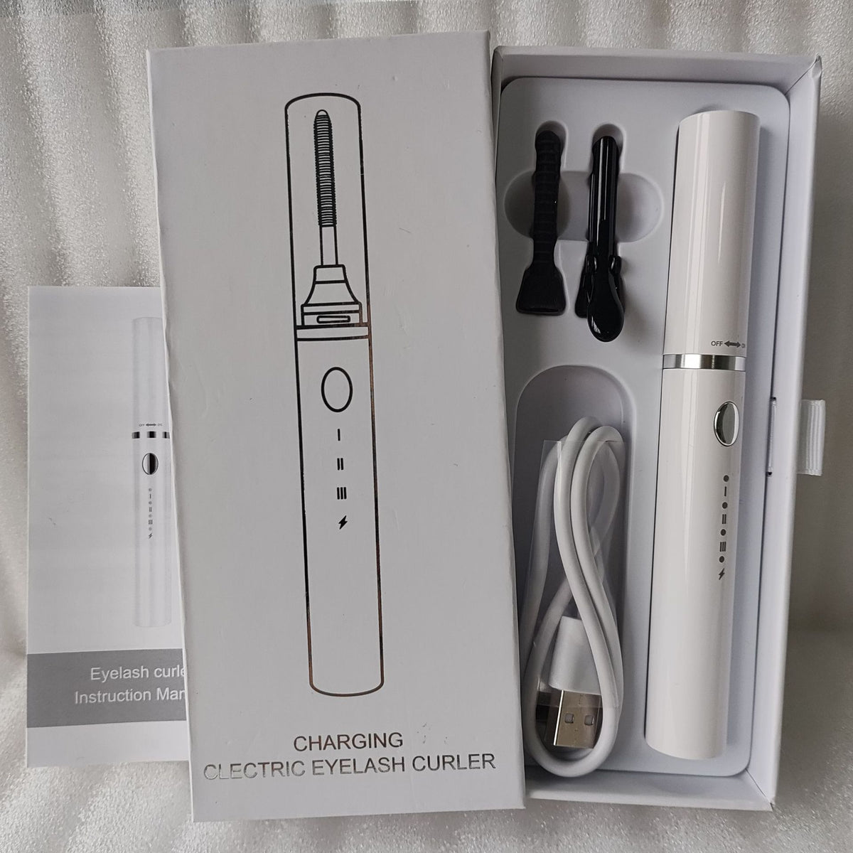 Eyecurl Small Steel Tube Electric Eyelash Curler, Electric Heating, Ready to Use, USB Charging, Clip-On Curler All in One