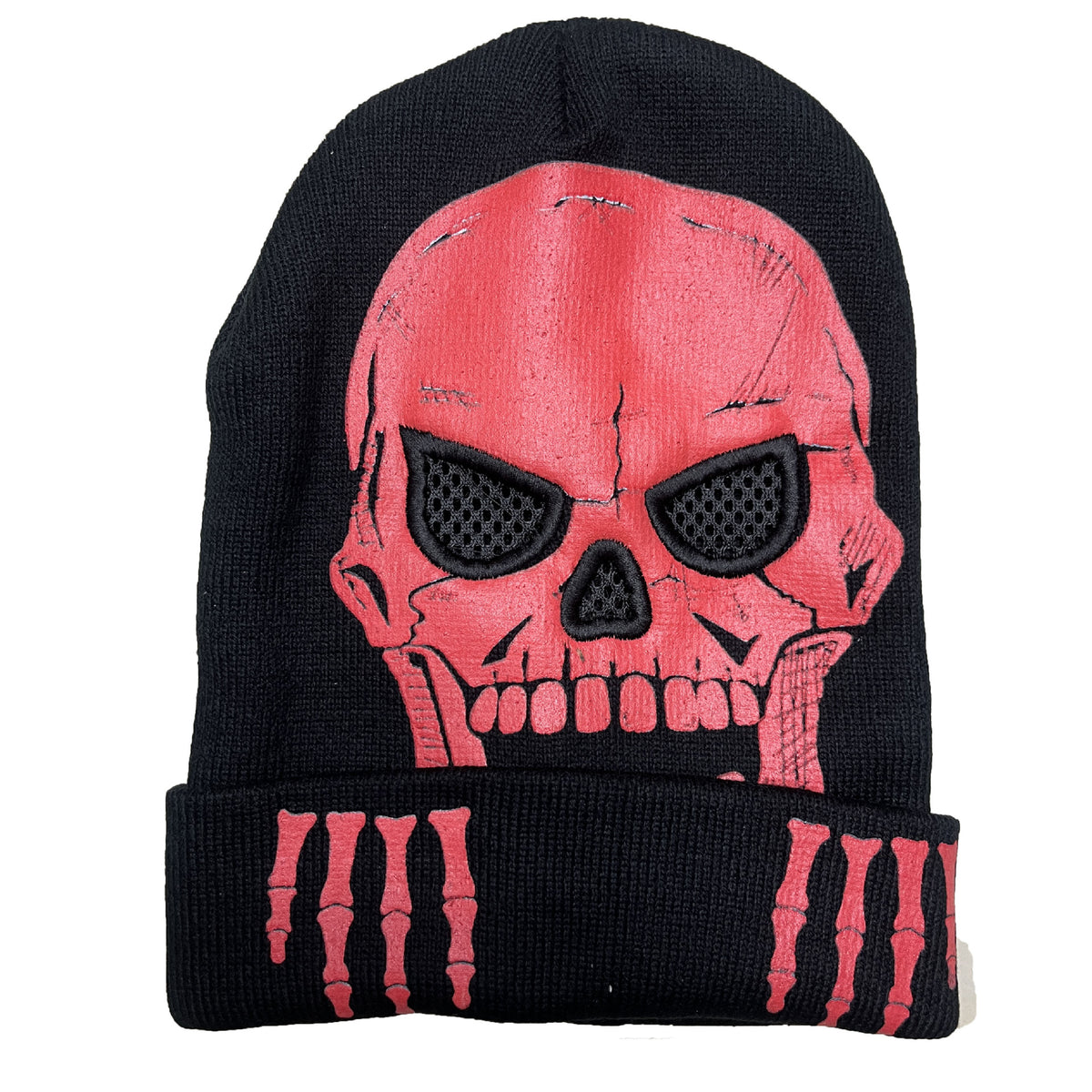 AliExpress Cross Border Skull Luminous Knitted Hat Skull Skeleton Hat Cap Halloween Decoration