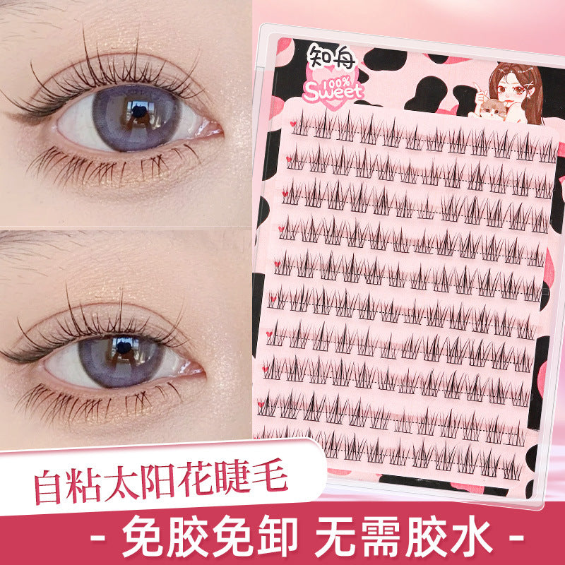 [No glue] 10 rows of super-large capacity pure wild little devil false eyelashes thick photogenic mixed lazy trilogy