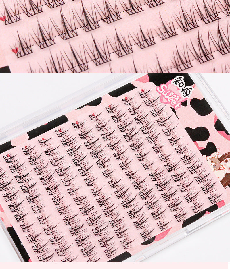 [No glue] 10 rows of super-large capacity pure wild little devil false eyelashes thick photogenic mixed lazy trilogy