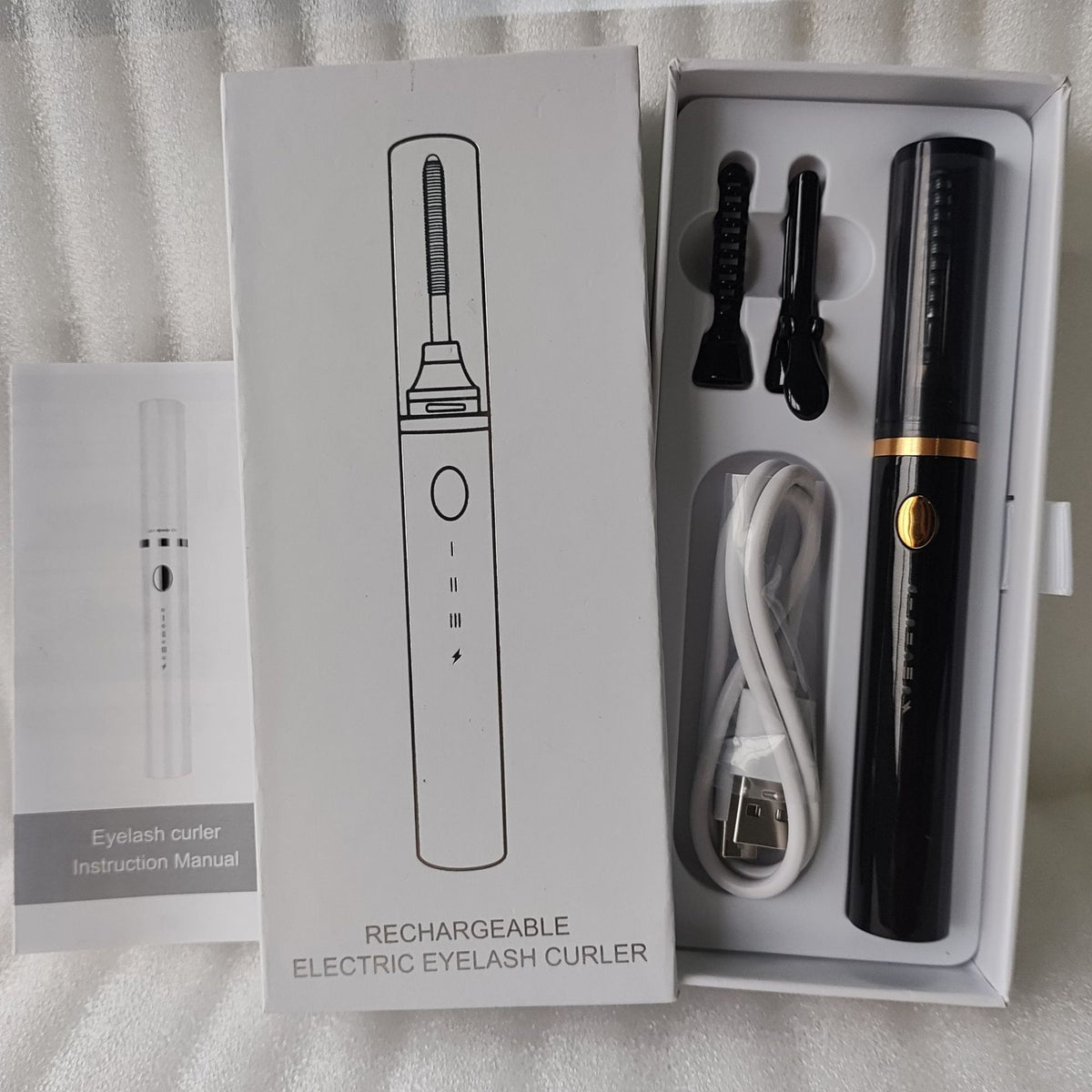 Eyecurl Small Steel Tube Electric Eyelash Curler, Electric Heating, Ready to Use, USB Charging, Clip-On Curler All in One