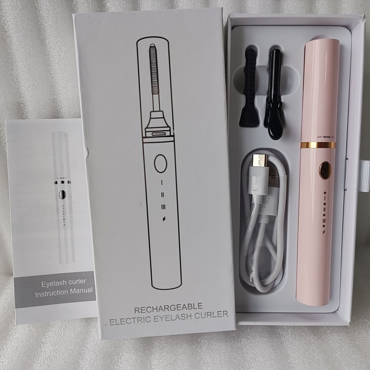 Eyecurl Small Steel Tube Electric Eyelash Curler, Electric Heating, Ready to Use, USB Charging, Clip-On Curler All in One